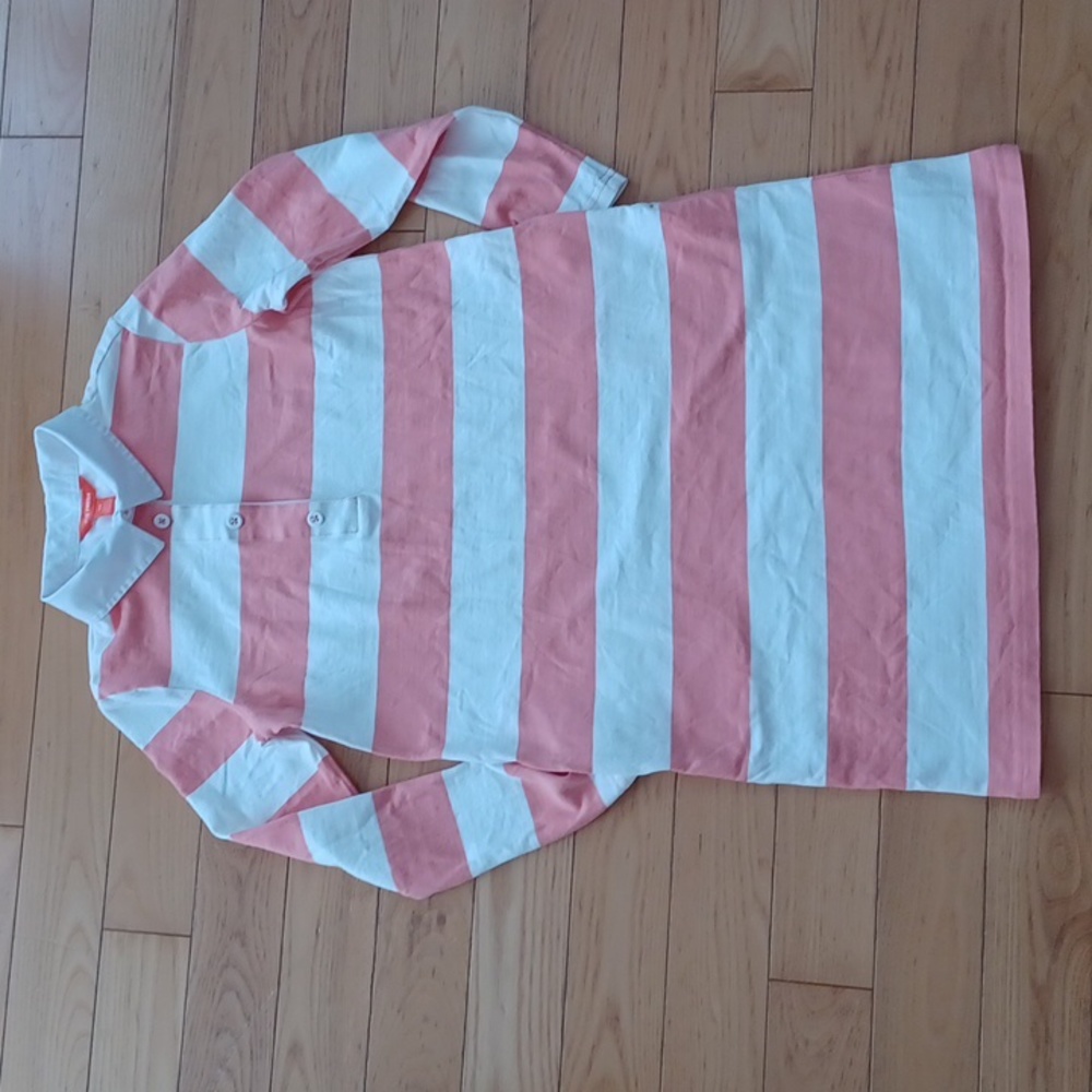 Long sleeve polo dress with pockets